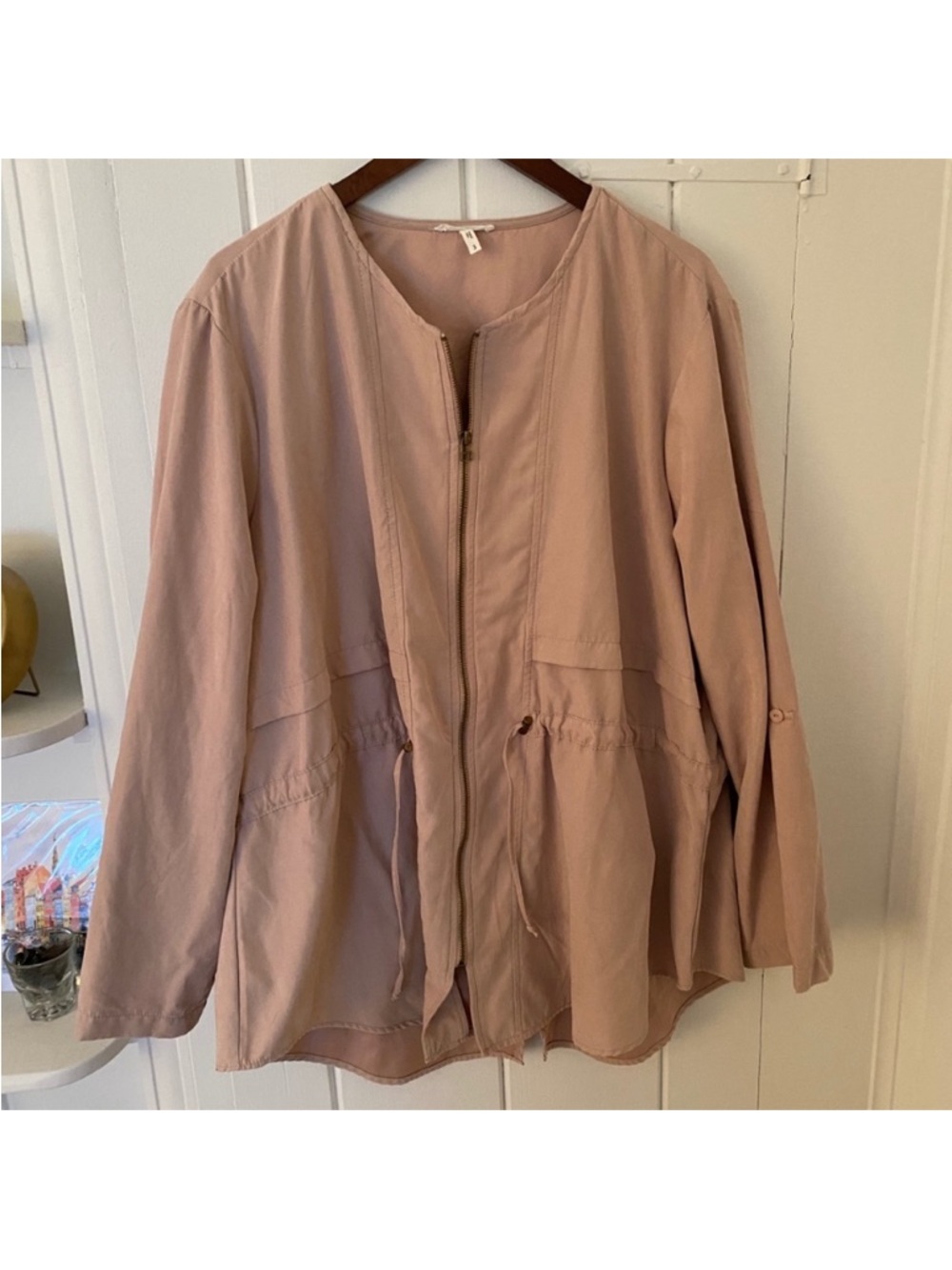 Maurices Blush Zip-Front Utility Jacket